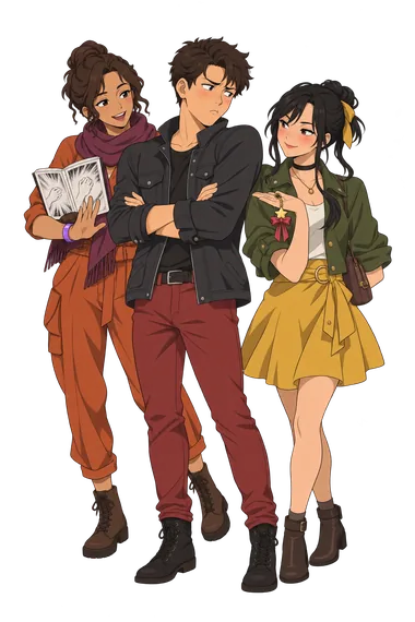 Convención: Quiz de tipo dere provoca bromas. Quiz de tipo dere: tres amigos ensayan cosplay.