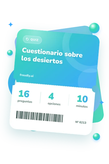 Test cuestionario: preguntas, opciones y minutos Test cuestionario sobre los desiertos: billete del test