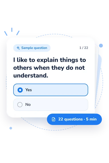 Verbalization Tendency Severity Scale: answers to choose from Verbalization Tendency Severity Scale Test: sample question card