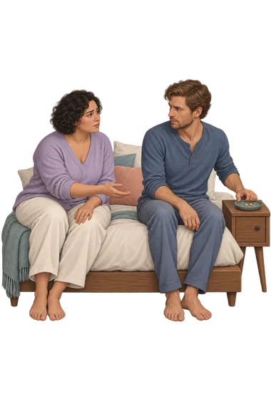 Attachment Style: keys on the nightstand Attachment Style: she reaches across