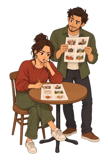 Personality Test: friends mark questionnaire answers