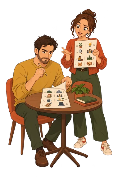 Test de personalidad MBTI (Indicador Myers-Briggs): dos amigos