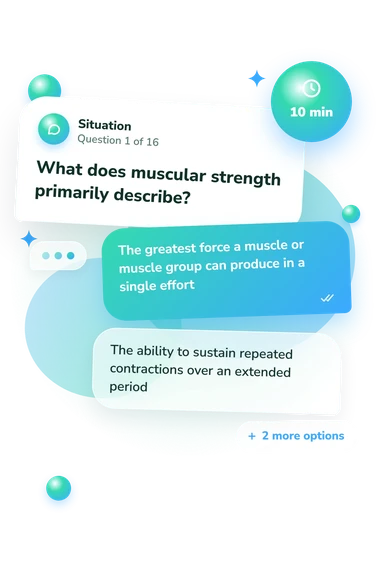 Developing Muscular Strength: situation and reply bubbles