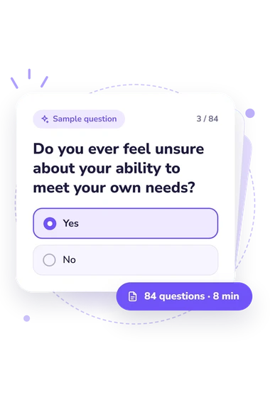 Developmental Age-Related Problems Test: answers to choose from Developmental Age-Related Problems Test: sample question card