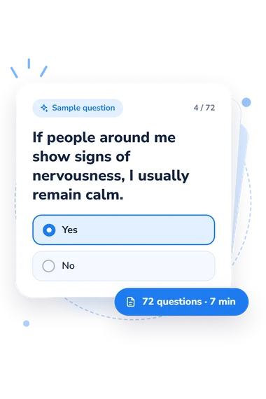 Empath Test: answers to choose from Empath Test: sample question card