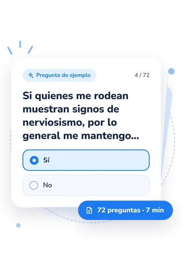 Test diagnóstico del nivel: pregunta y respuestas Test diagnóstico del nivel: tarjeta con pregunta
