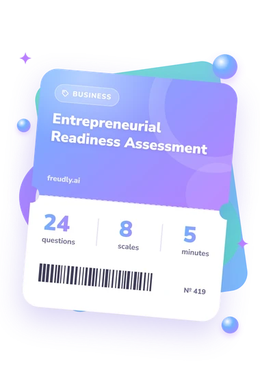 Entrepreneurial Readiness Assessment Test: test ticket with numbers