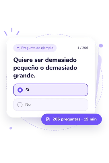 Test diagnóstico del abandono socioeducativo: pregunta y respuestas Test diagnóstico del abandono socioeducativo: tarjeta con pregunta