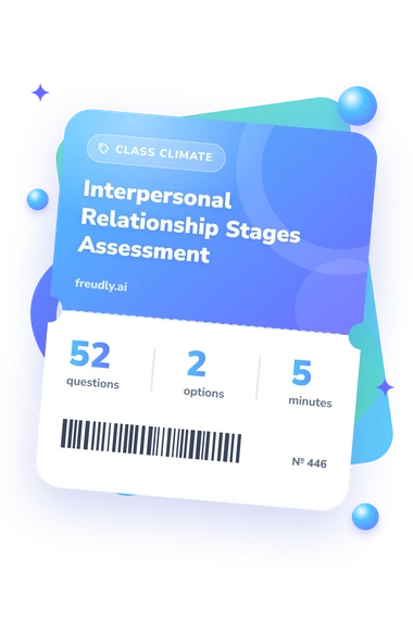 Interpersonal Relationship Stages Assessment: test ticket with numbers