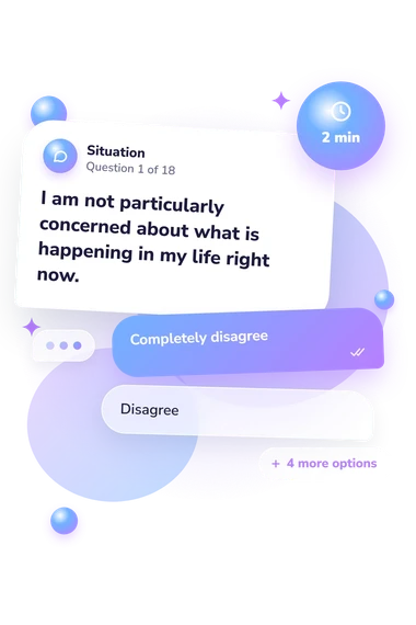 Differential Indifference Questionnaire Test: what would you do Differential Indifference Questionnaire Test: situation and reply bubbles