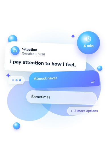Difficulties in Emotion Regulation: situation and reply bubbles