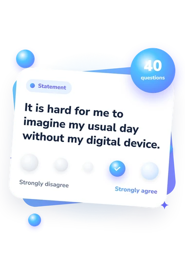 Digital Daily Life Self-Management Scale: agreement scale card