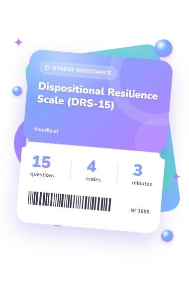 Dispositional Resilience Scale (DRS-15): test ticket with numbers