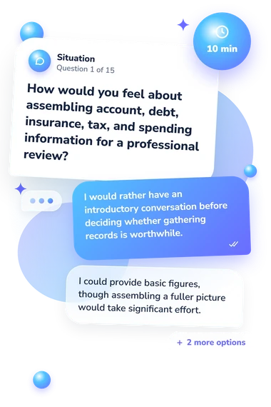Do I Need: situation and reply bubbles
