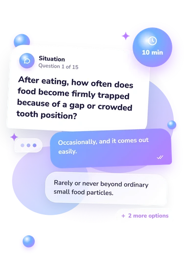 Do I Need Braces: situation and reply bubbles
