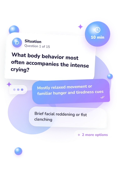 Does My Baby Have: situation and reply bubbles