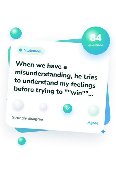 Does My Boyfriend Love: from disagree to agree Does My Boyfriend Love Me: agreement scale card