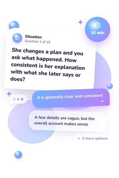 Does She Like Someone: what would you do Does She Like Someone: situation and reply bubbles