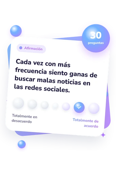 Test escala de desplazamiento mental: escala de acuerdo