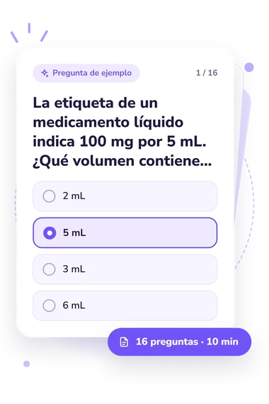 Test cuestionario de cálculo: pregunta y respuestas Test cuestionario de cálculo: tarjeta con pregunta