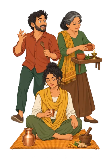 Dosha Quiz drawing Dosha Quiz illustration