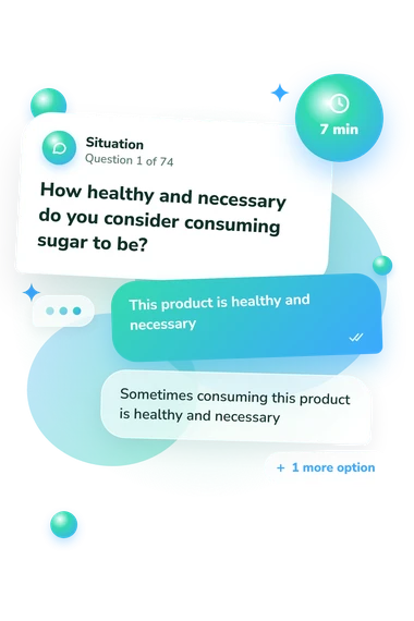 Dysfunctional Eating Attitudes Scale: what would you do Dysfunctional Eating Attitudes Scale: situation and reply bubbles
