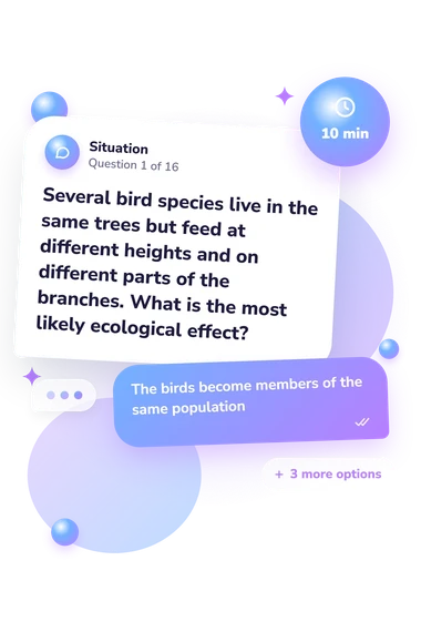 Ecology Quiz: situation and reply bubbles