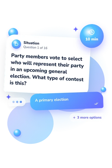 Election Quiz: what would you do Election Quiz: situation and reply bubbles