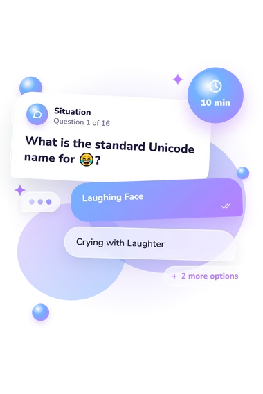 Emoji Quiz: what would you do Emoji Quiz: situation and reply bubbles