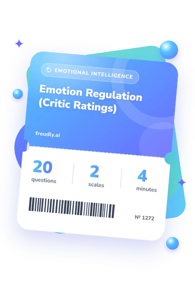 Emotion Regulation (Critic Ratings): test ticket with numbers