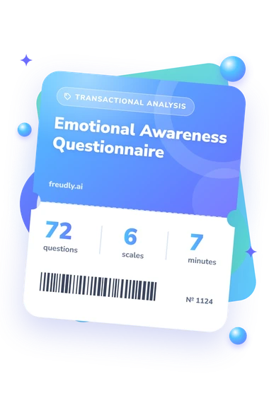 Emotional Awareness Questionnaire Test: test ticket with numbers