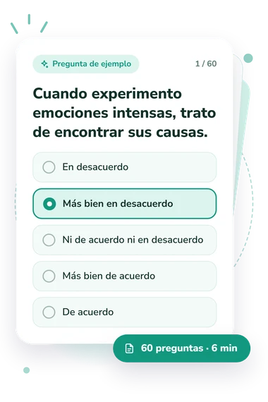 Test de creatividad emocional, ECI: pregunta y respuestas Test de creatividad emocional, ECI: tarjeta con pregunta