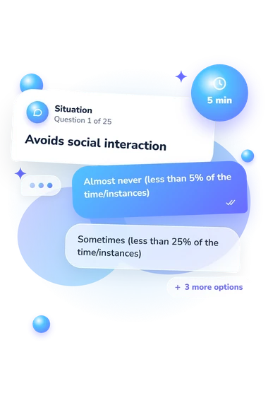 Preschool Emotional Distress Scale: what would you do Preschool Emotional Distress Scale: situation and reply bubbles