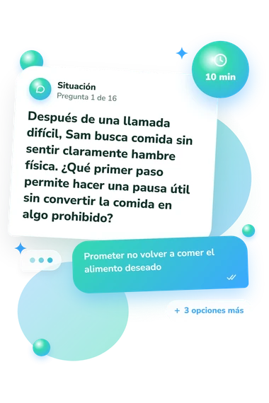 Test cuestionario sobre alimentación emocional: qué harías tú Test cuestionario sobre alimentación emocional: situación y respuestas
