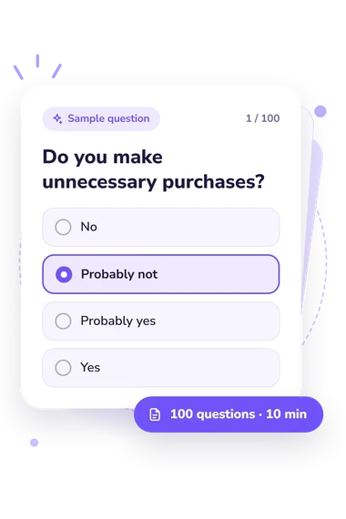 Emotional Intelligence Level (LEI) Test: sample question card