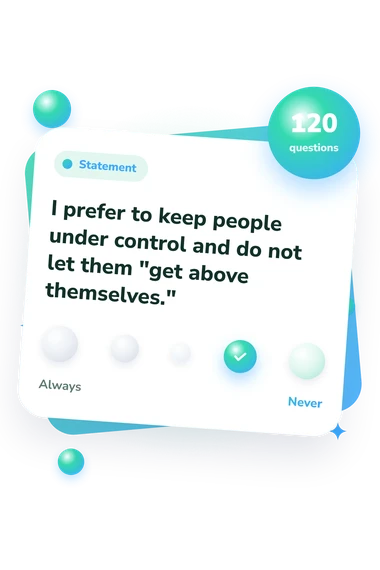 Manager Emotional Intelligence Assessment Test: agreement scale card