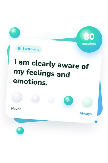 Emotional Intelligence Test: agreement scale card