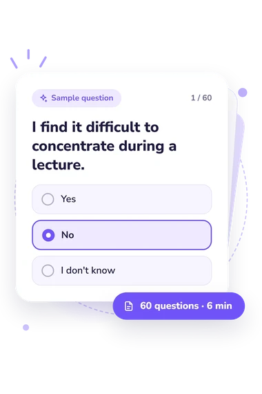 Emotional Tension Scale Test: sample question card
