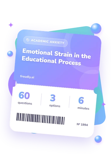 Emotional Strain: questions, options and minutes Emotional Strain: test ticket with numbers