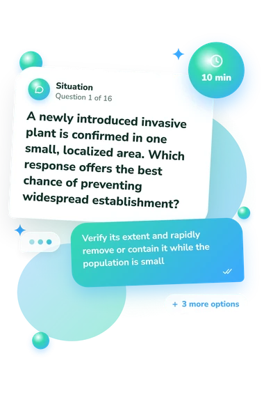 Environmental Science Quiz: situation and reply bubbles