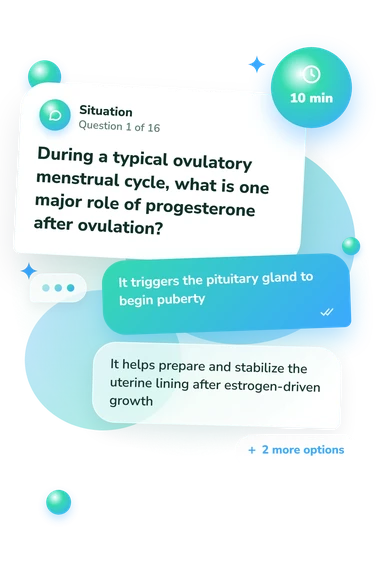 Estrogen Dominance Quiz: what would you do Estrogen Dominance Quiz: situation and reply bubbles
