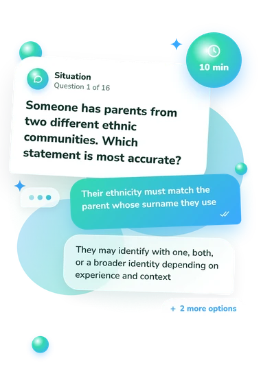 Ethnicity Quiz: what would you do Ethnicity Quiz: situation and reply bubbles