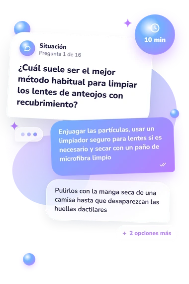Test cuestionario sobre anteojos: situación y respuestas