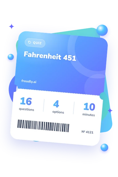 Fahrenheit 451 Quiz: questions, options and minutes Fahrenheit 451 Quiz: test ticket with numbers