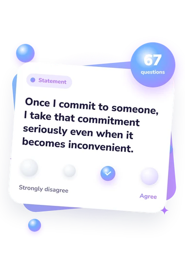 Favorite Animal Quiz: from disagree to agree Favorite Animal Quiz: agreement scale card