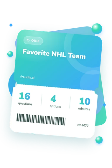 Favorite NHL Team Quiz: questions, options and minutes Favorite NHL Team Quiz: test ticket with numbers