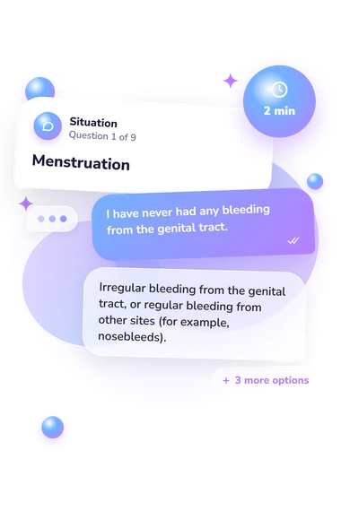 Female Sexual Formula Test: what would you do Female Sexual Formula Test: situation and reply bubbles