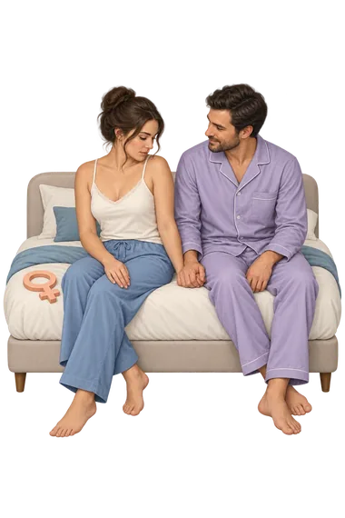 Función sexual: ella mira sus manos Función sexual: se toman de la mano