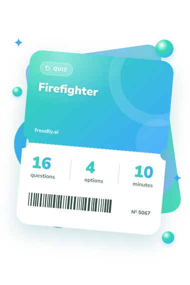 Firefighter Quiz: questions, options and minutes Firefighter Quiz: test ticket with numbers