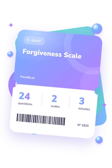 Forgiveness Scale Test: test ticket with numbers